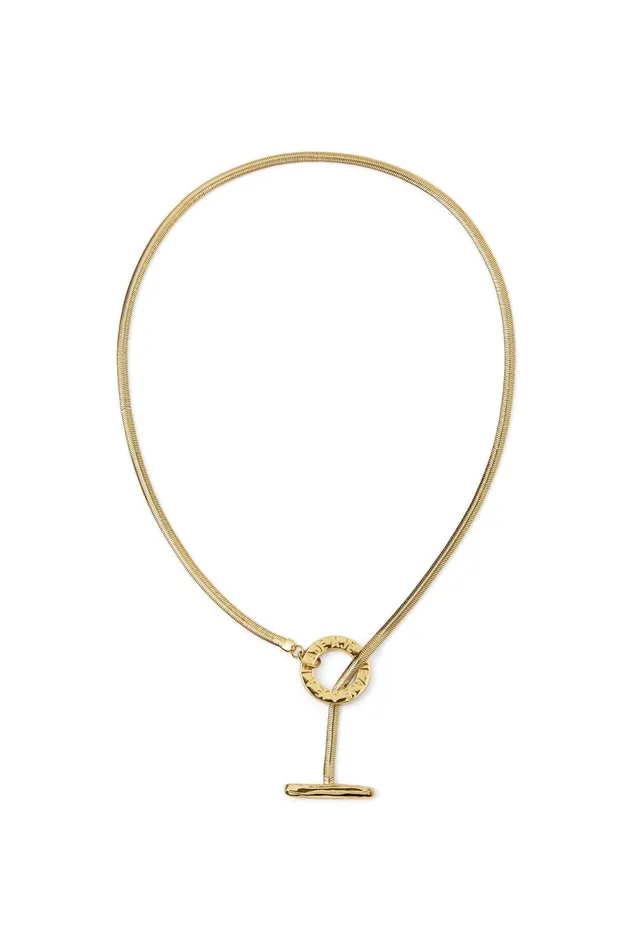 Alethia Logo Necklace Gold Women Aje Jewelry