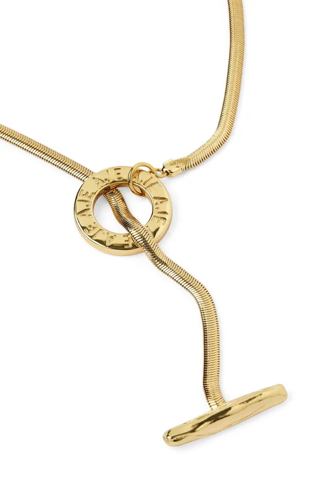 Alethia Logo Necklace Gold Women Aje Jewelry