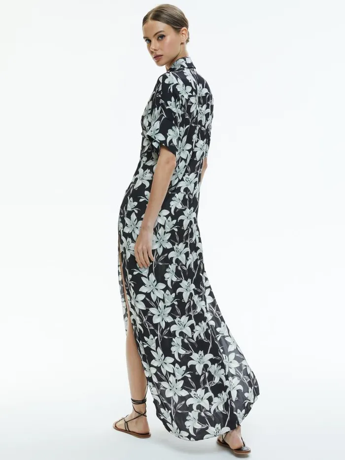 Alice Olivia EDYTH MAXI TOP Stargazer Black Sm Women Dresses