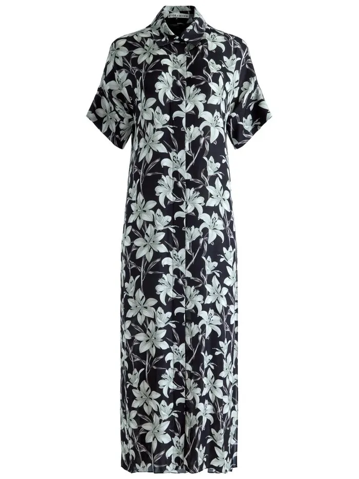 Alice Olivia EDYTH MAXI TOP Stargazer Black Sm Women Dresses