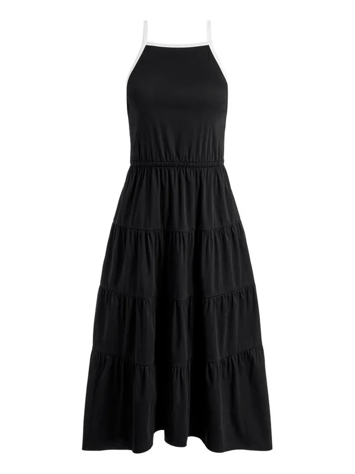 Alice Olivia HARTLEY GATHERED MIDI DRESS Blackoff White Women Dresses