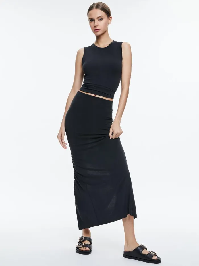 Alice Olivia KAPPA CROPPED TANK Black Women Tops