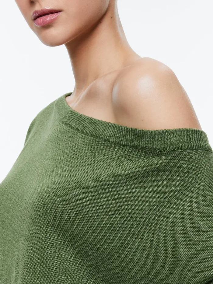 Alice Olivia MARG SLOUCHY PULLOVER Avocado Women Sweaters