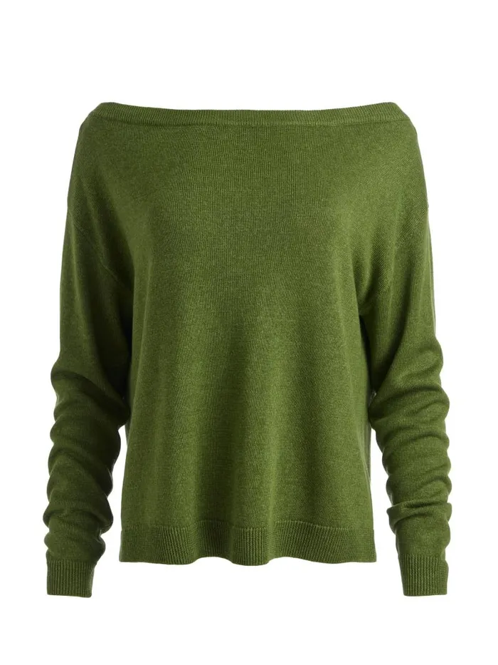 Alice Olivia MARG SLOUCHY PULLOVER Avocado Women Sweaters