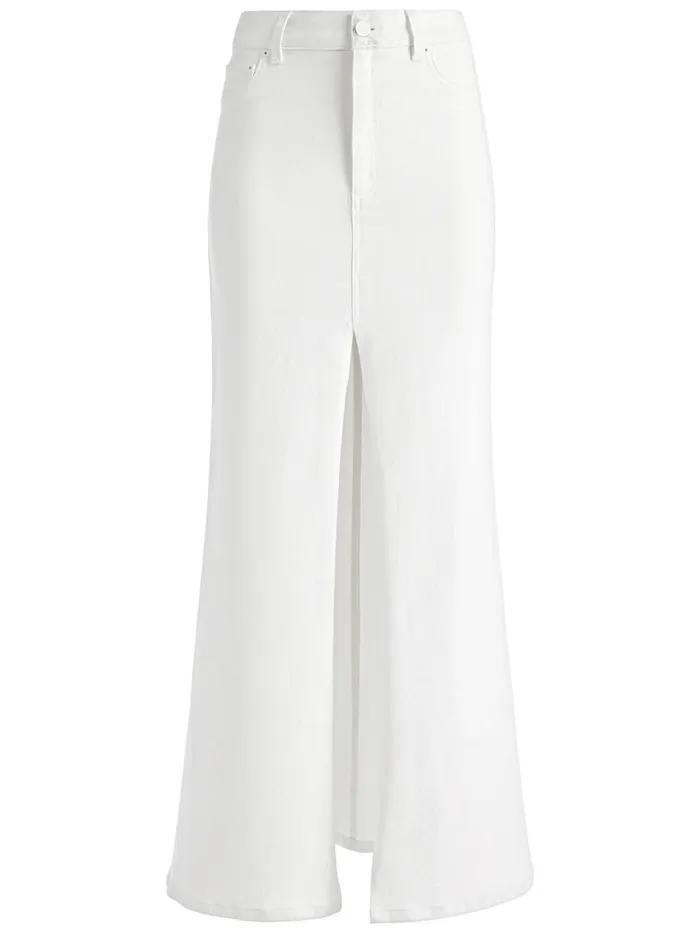 Alice Olivia RYE HIGH RISE MAXI SKIRT Off White Women Skirts