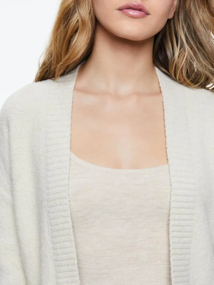 Alice Olivia TRULY CARDIGAN Oatmeal Women Sweaters