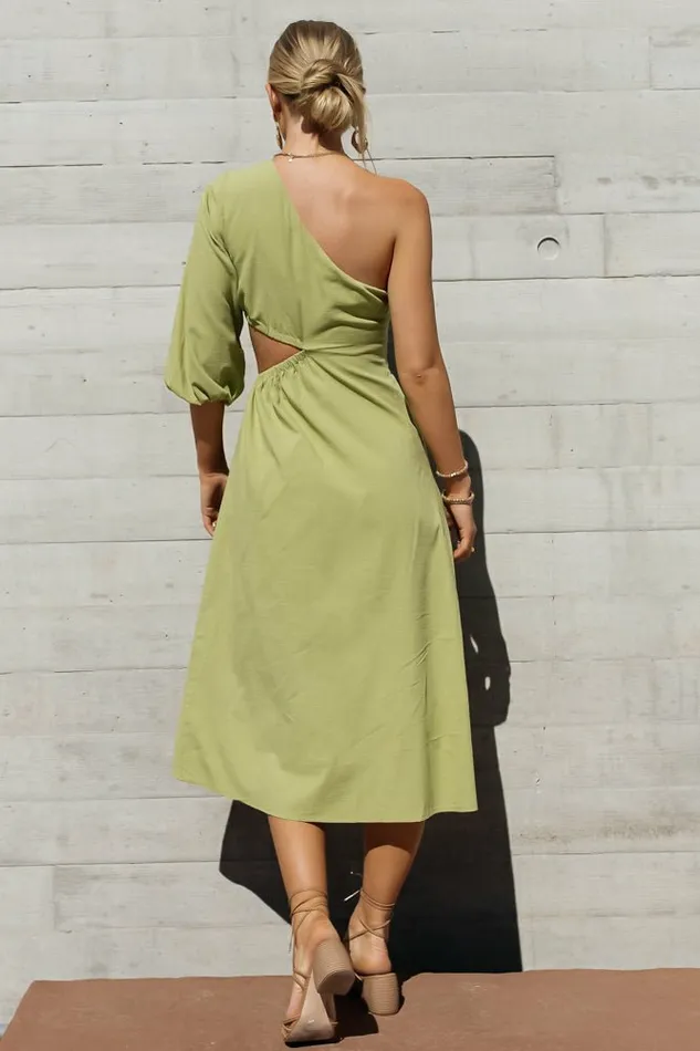 Alizabeth Midi Dress In Green FINAL SALE Green Women Bohme Dresses