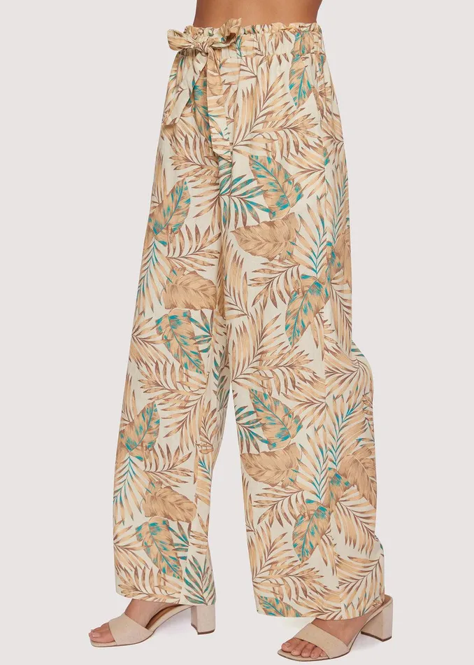 Anafi Palm Pants Ivory Women Lost Wander Pants And Shorts