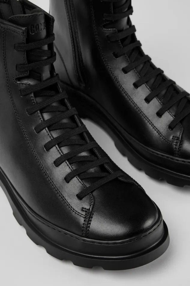 Ankle Boots Men Camper Brutus Black Leather Mid Boots