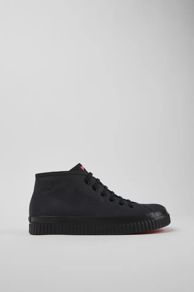 Ankle Boots Men Camper Peu Roda Black Recycled Cotton Sneakers