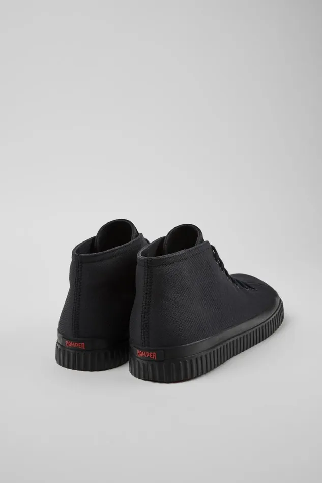 Ankle Boots Men Camper Peu Roda Black Recycled Cotton Sneakers