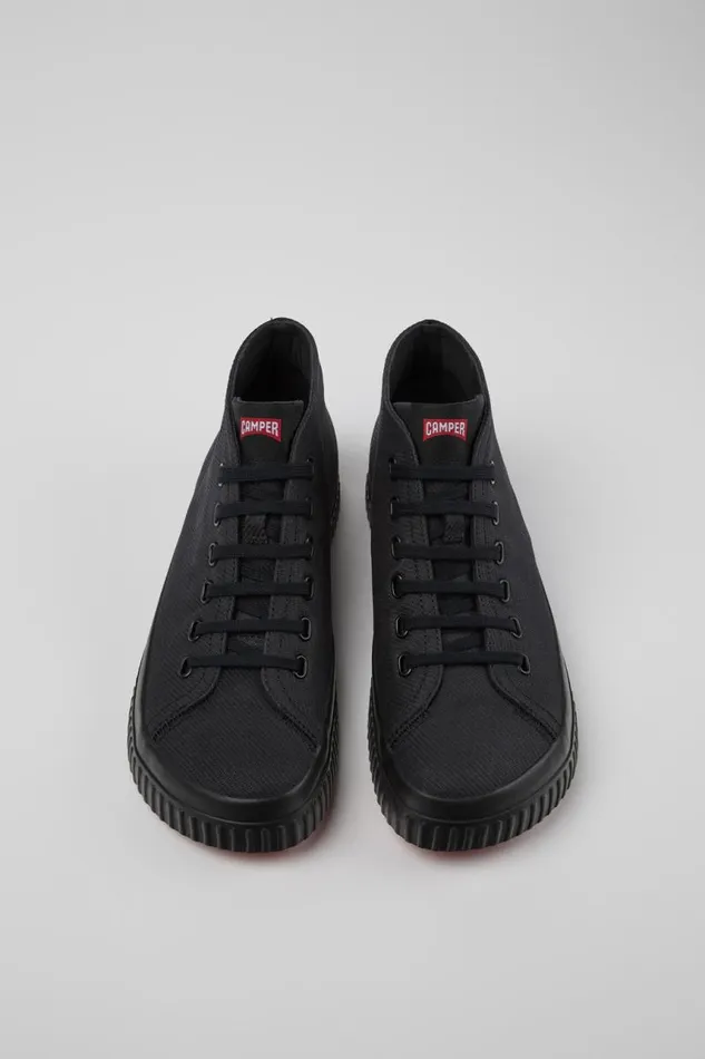 Ankle Boots Men Camper Peu Roda Black Recycled Cotton Sneakers