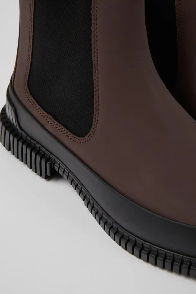 Ankle Boots Men Camper Pix Brown And Black Leather Chelsea Boots