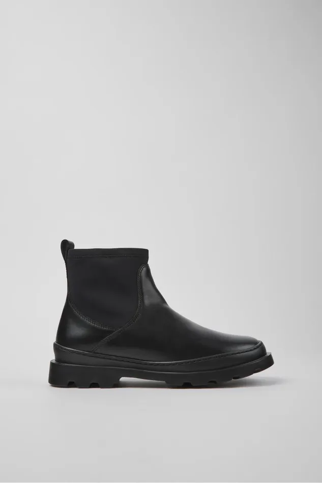 Ankle Boots Women Camper Brutus Black Leather And Textile Ankle Boots Ankle Boots Women Camper Brutus Black Leather And Textile Ankle Boots