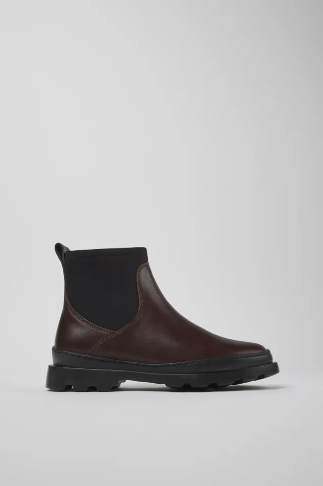 Ankle Boots Women Camper Brutus Brown Leather And Textile Ankle Boots Ankle Boots Women Camper Brutus Brown Leather And Textile Ankle Boots