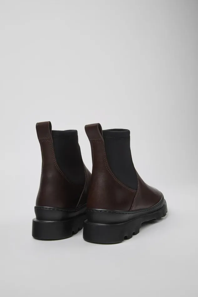 Ankle Boots Women Camper Brutus Brown Leather And Textile Ankle Boots Ankle Boots Women Camper Brutus Brown Leather And Textile Ankle Boots