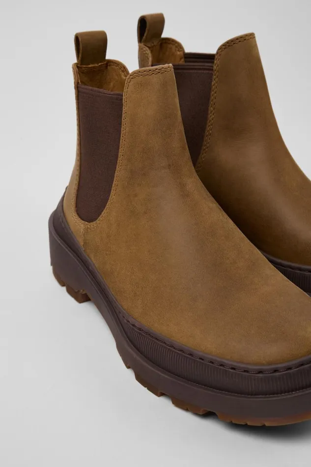 Ankle Boots Women Camper Brutus Trek MICHELIN Brown Nubuck Ankle Boots