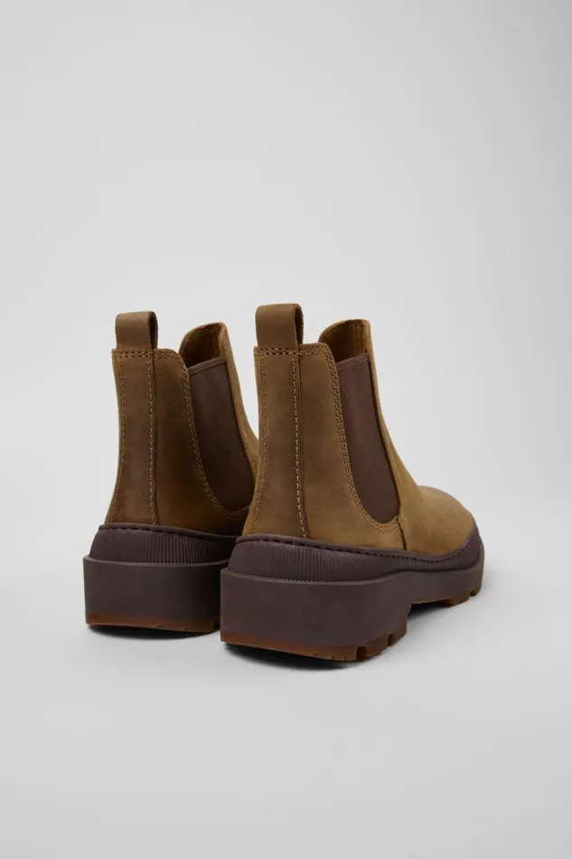 Ankle Boots Women Camper Brutus Trek MICHELIN Brown Nubuck Ankle Boots
