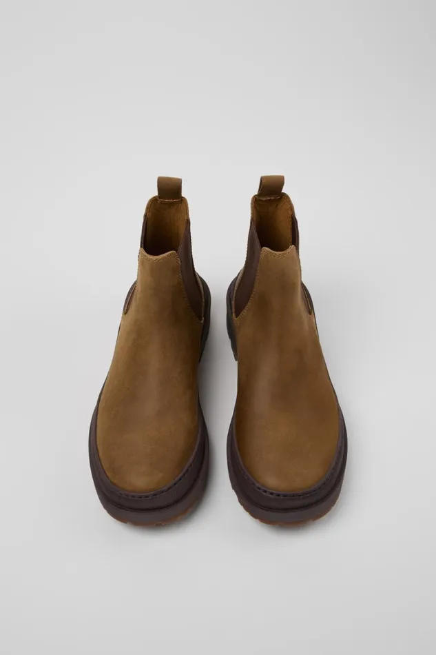 Ankle Boots Women Camper Brutus Trek MICHELIN Brown Nubuck Ankle Boots