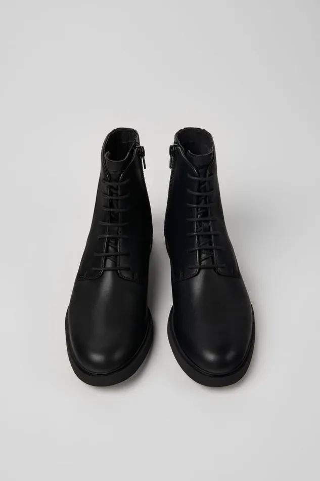 Ankle Boots Women Camper Iman Black Leather Laceup Boots Ankle Boots Women Camper Iman Black Leather Laceup Boots