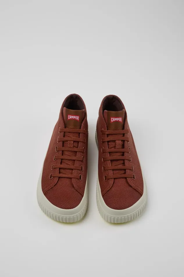 Ankle Boots Women Camper Peu Roda Red Recycled Cotton Sneakers Ankle Boots Women Camper Peu Roda Red Recycled Cotton Sneakers