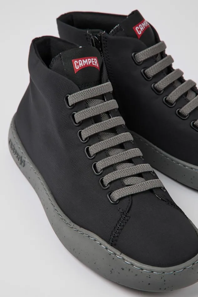 Ankle Boots Women Camper Peu Touring Black Recycled PET Sneaker Bootie