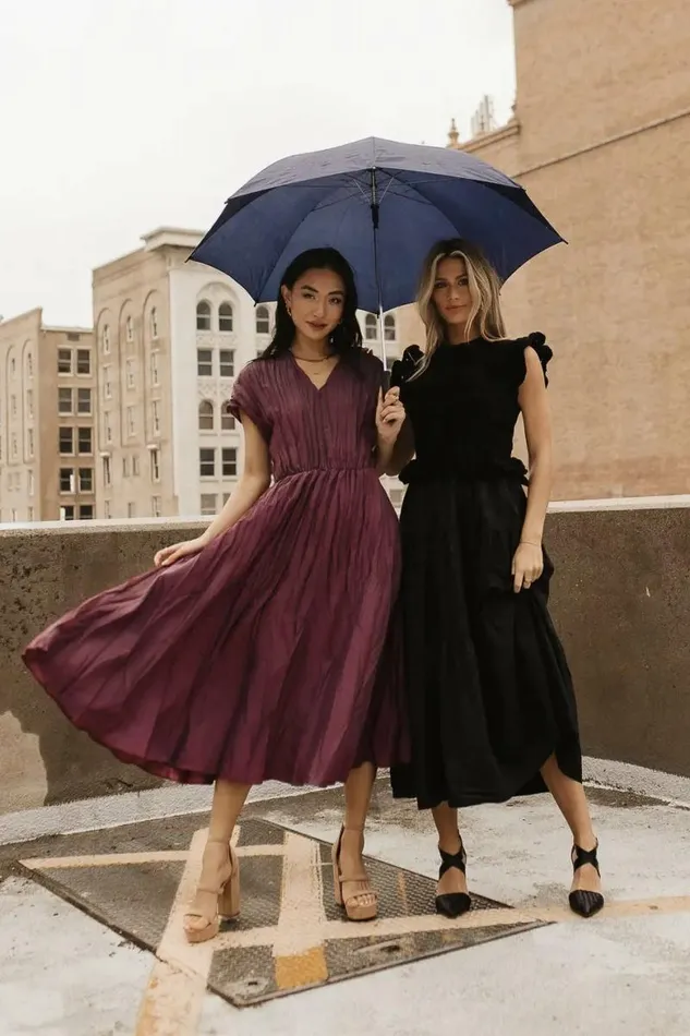 Annaleigh Midi Dress In Mauve Mauve Women Bohme Dresses