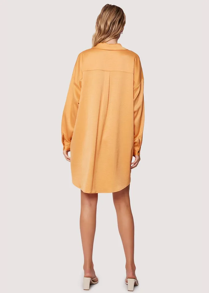 Apricot Sunset Shirt Dress Apricot Women Lost Wander Dresses