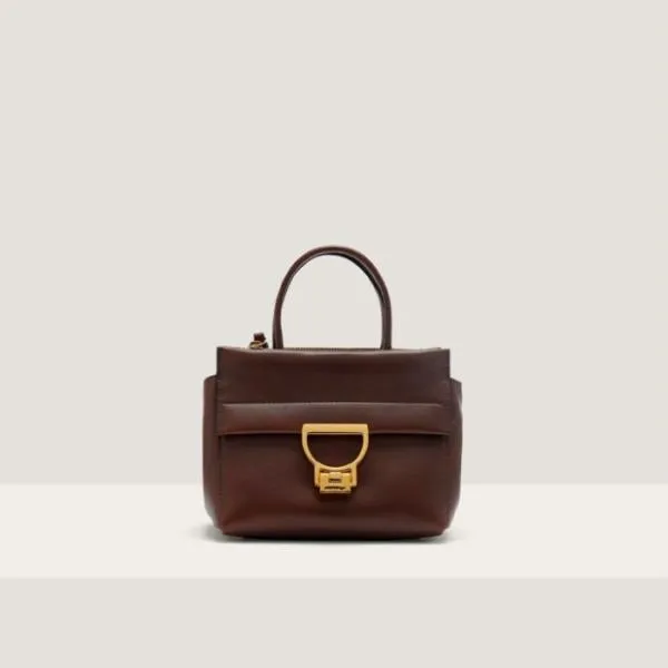 Arlettis Vintage Small Fondant Brown Women Coccinelle Top Handle Bag