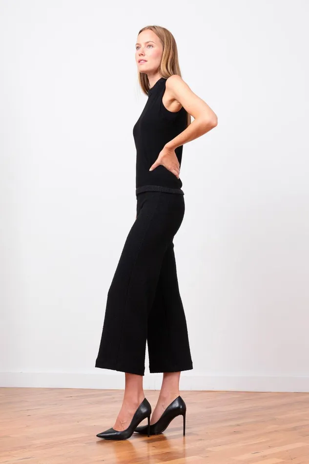 Avenue Montaigne ALEX Boucle Black Women Pants Avenue Montaigne ALEX Boucle Black Women Pants
