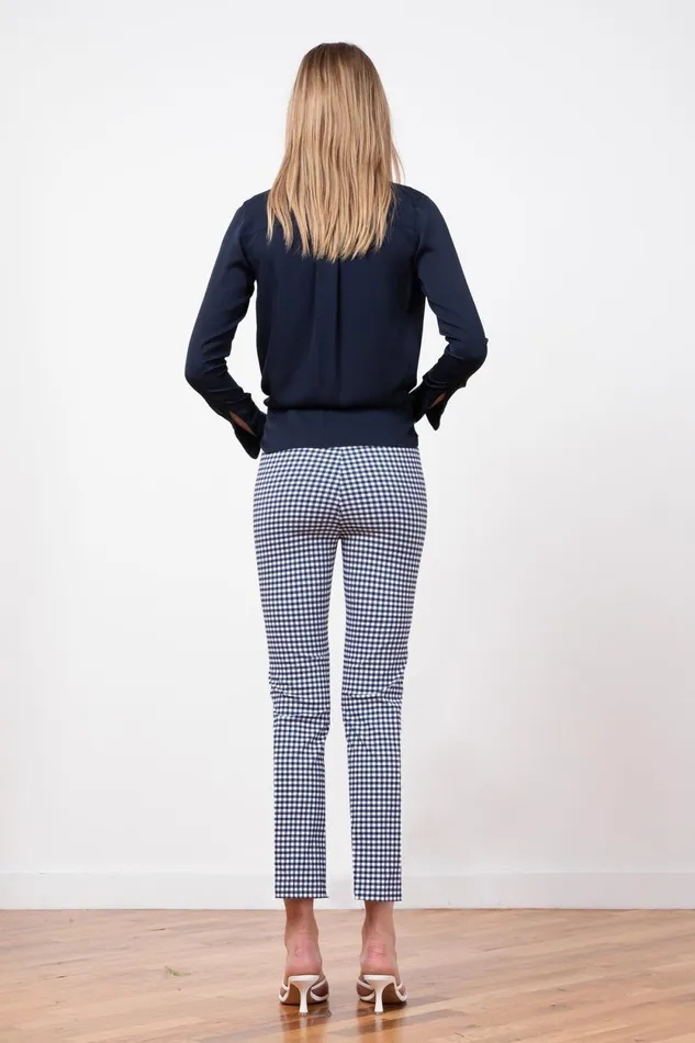 Avenue Montaigne BRIGITTE Check Sailor Women Pants