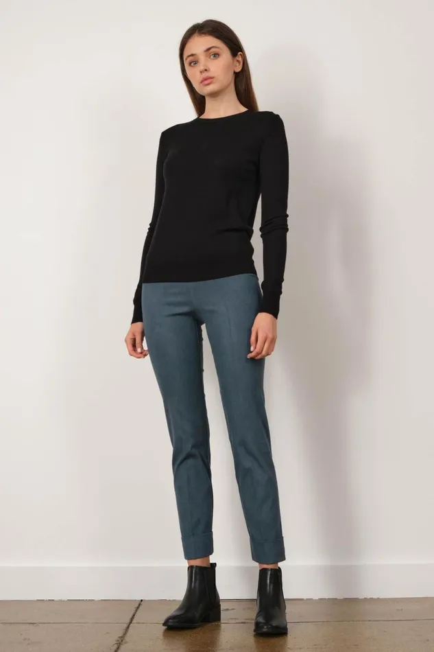 Avenue Montaigne FRANCO Flannel Teal Women Pants
