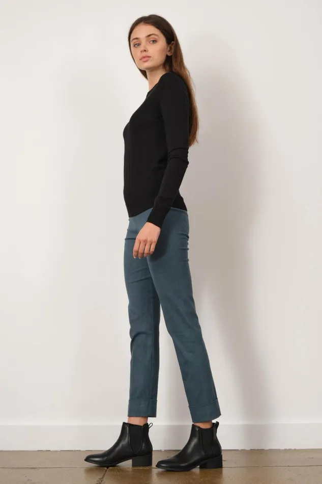 Avenue Montaigne FRANCO Flannel Teal Women Pants