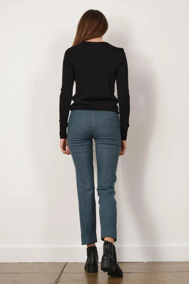 Avenue Montaigne FRANCO Flannel Teal Women Pants