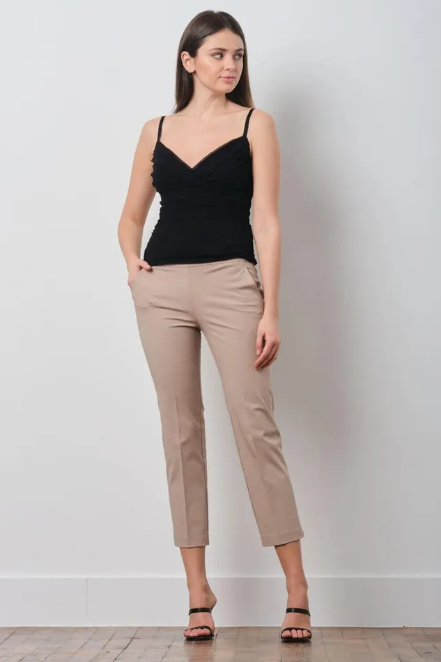 Avenue Montaigne LULU Cotton Cafe Late Women Pants