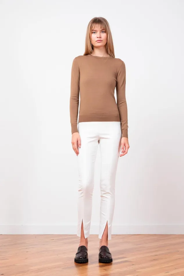 Avenue Montaigne MAX Fine Corduroy OffWhite Women Pants