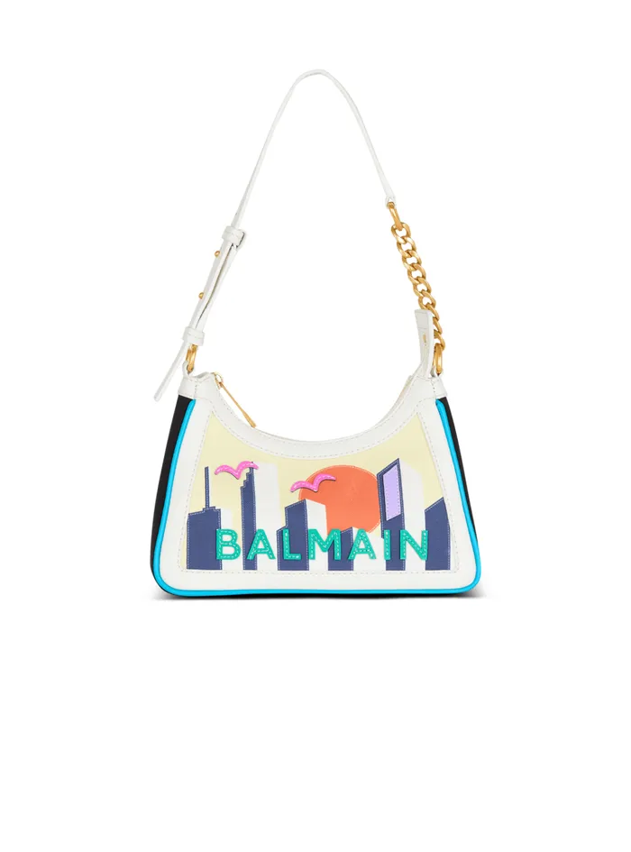 BArmy Shoulder Bag In Canvas And Calfskin Postcard Multicolor Women Balmain Shoulder Bags