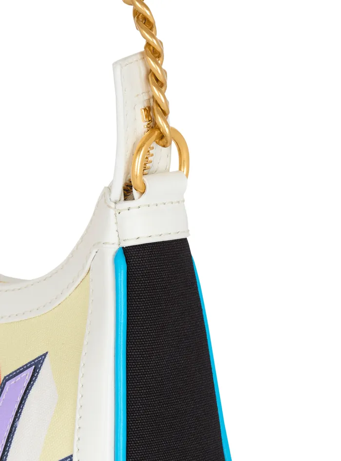 BArmy Shoulder Bag In Canvas And Calfskin Postcard Multicolor Women Balmain Shoulder Bags