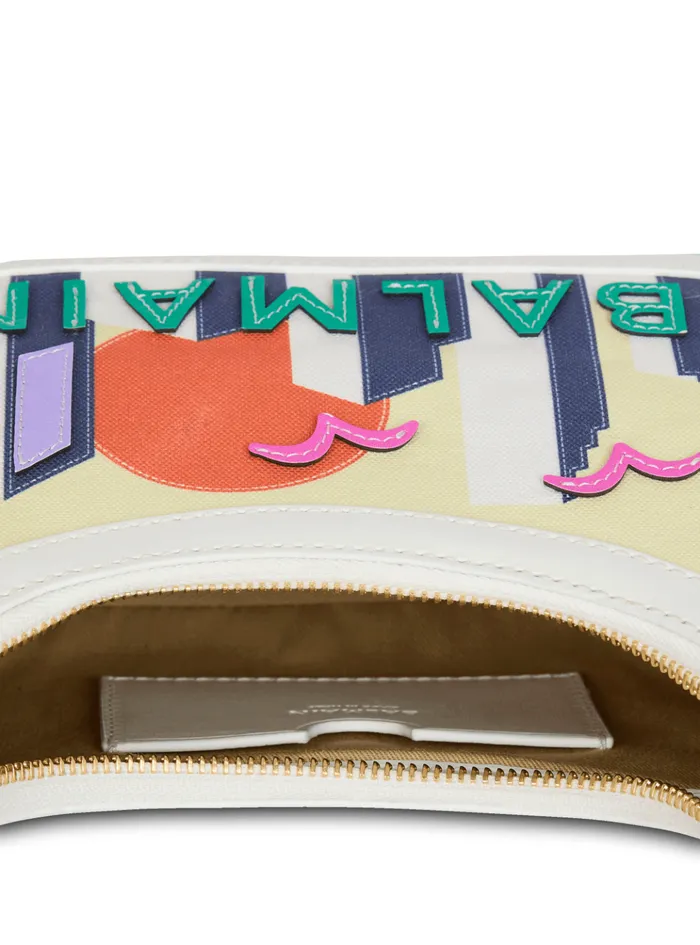 BArmy Shoulder Bag In Canvas And Calfskin Postcard Multicolor Women Balmain Shoulder Bags
