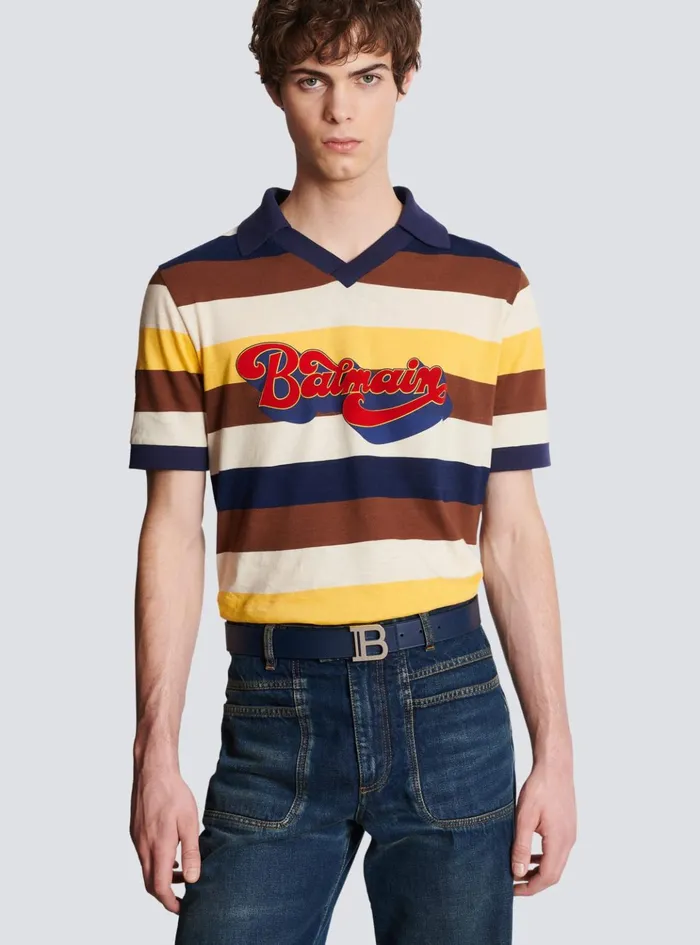 BBelt In Leather Multicolor Men Balmain Belts