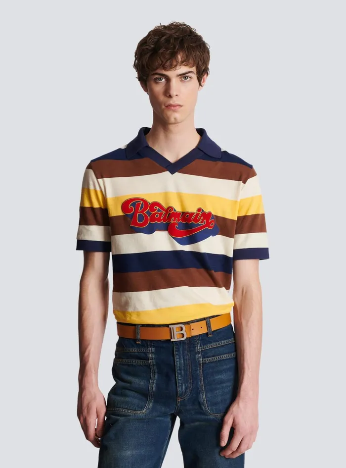 BBelt In Leather Multicolor Men Balmain Belts