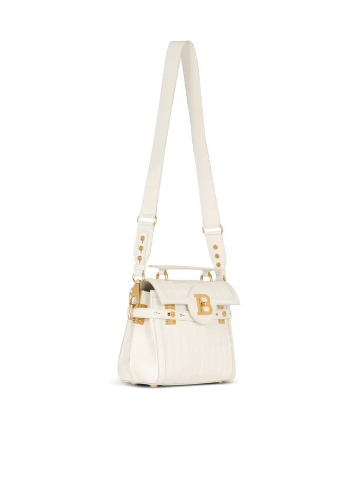 BBuzz 23 Monogram Grained Leather Bag Beige Women Balmain Handbags