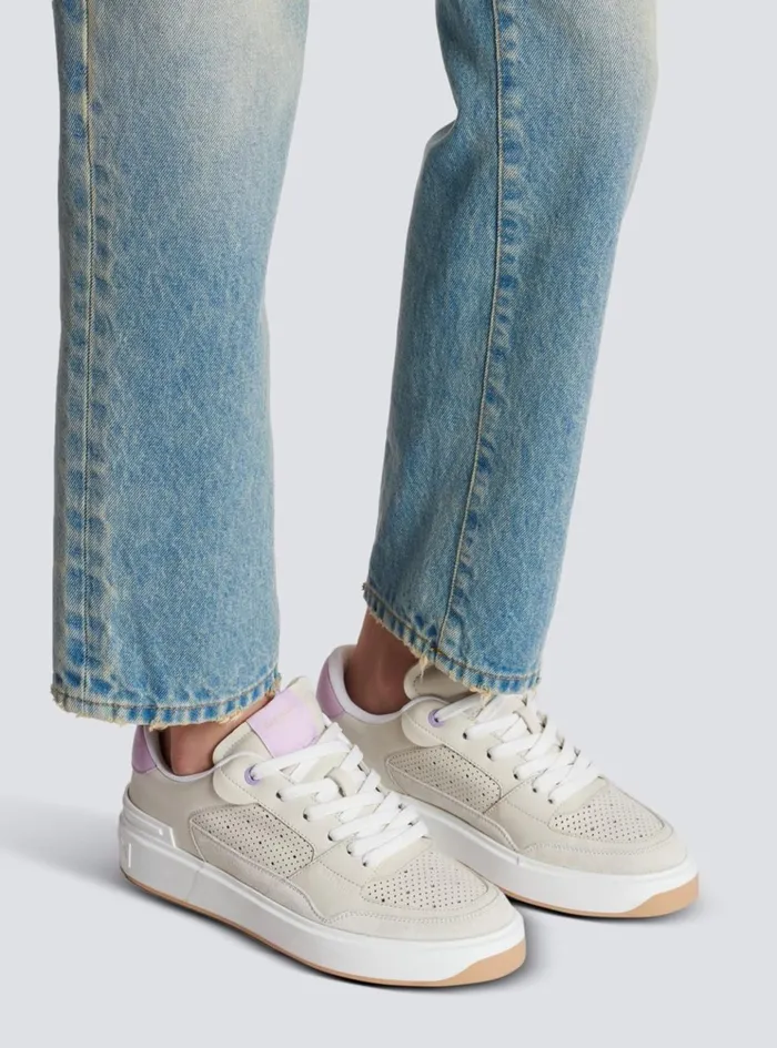 BCourt Flip Leather Sneakers Beige Women Balmain Sneakers