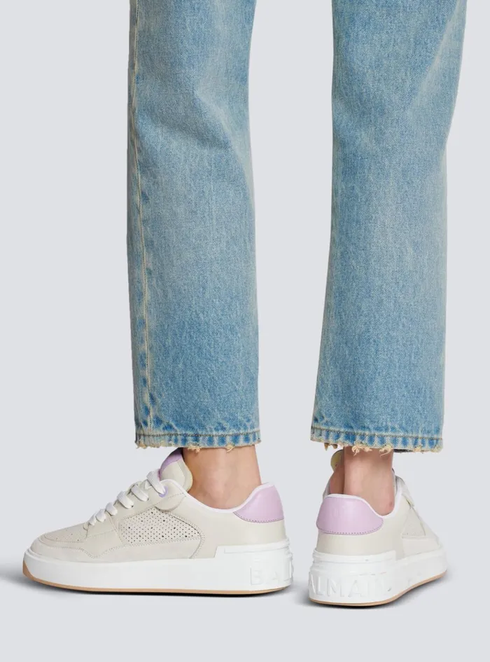 BCourt Flip Leather Sneakers Beige Women Balmain Sneakers