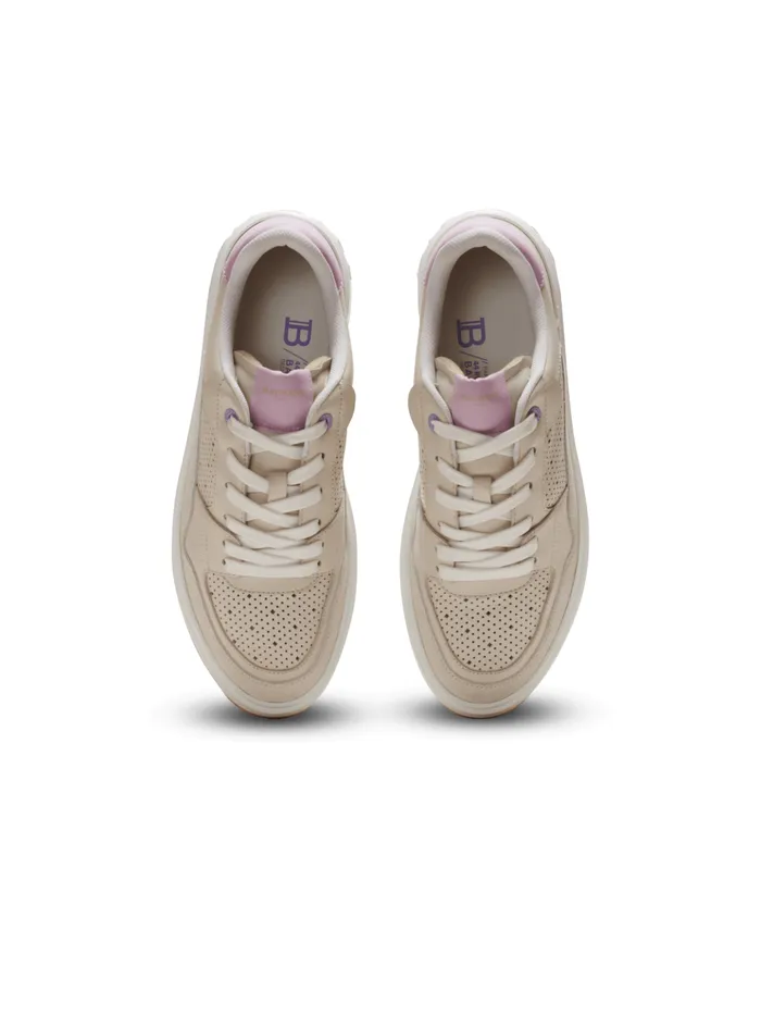 BCourt Flip Leather Sneakers Beige Women Balmain Sneakers