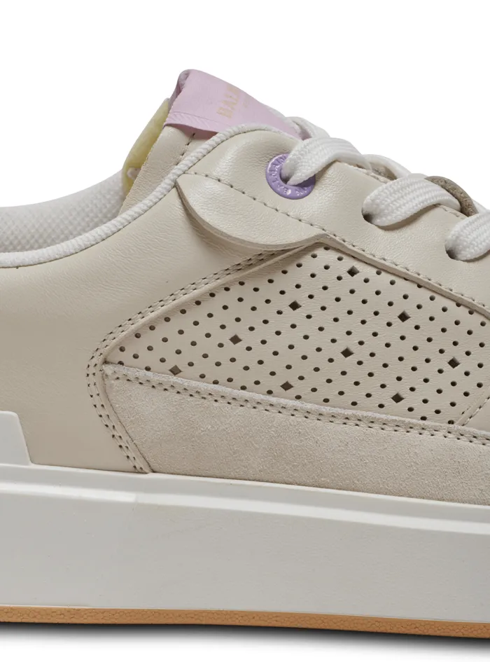 BCourt Flip Leather Sneakers Beige Women Balmain Sneakers
