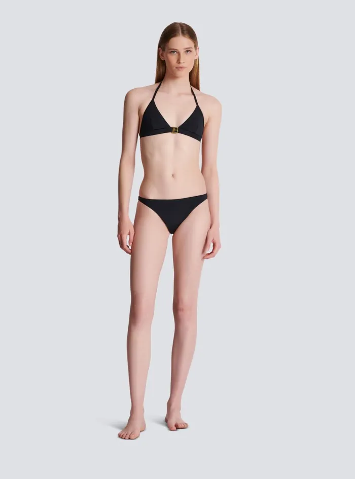 B Triangle Bikini Black Women Balmain Swimwear