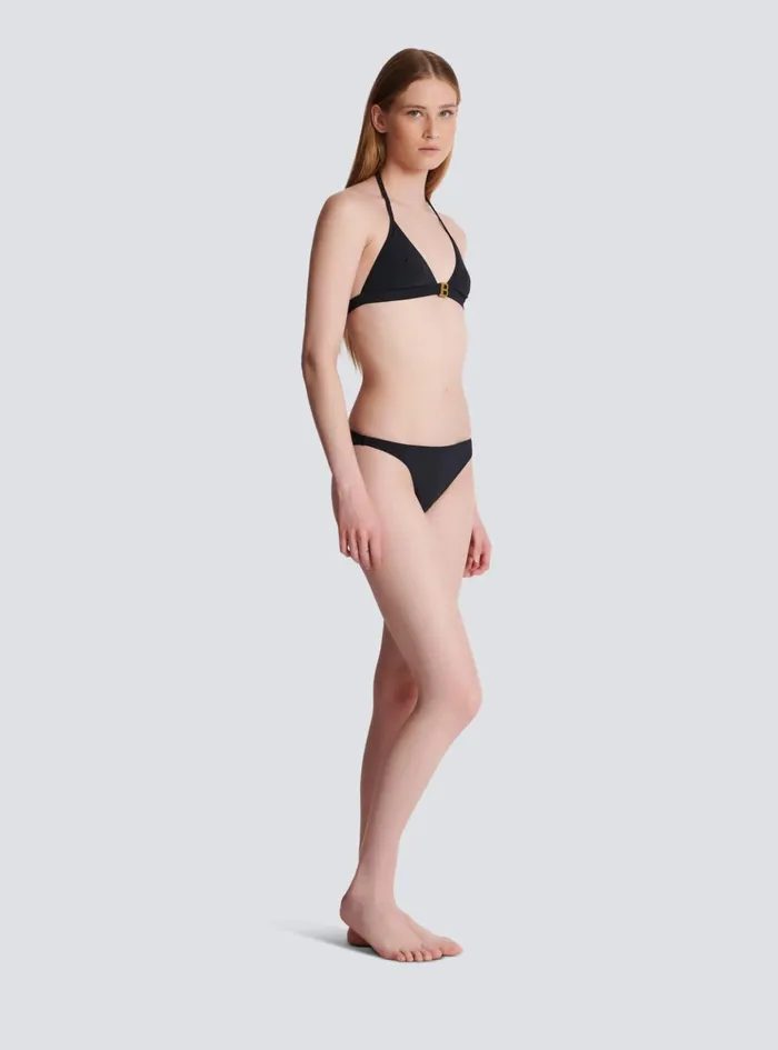 B Triangle Bikini Black Women Balmain Swimwear