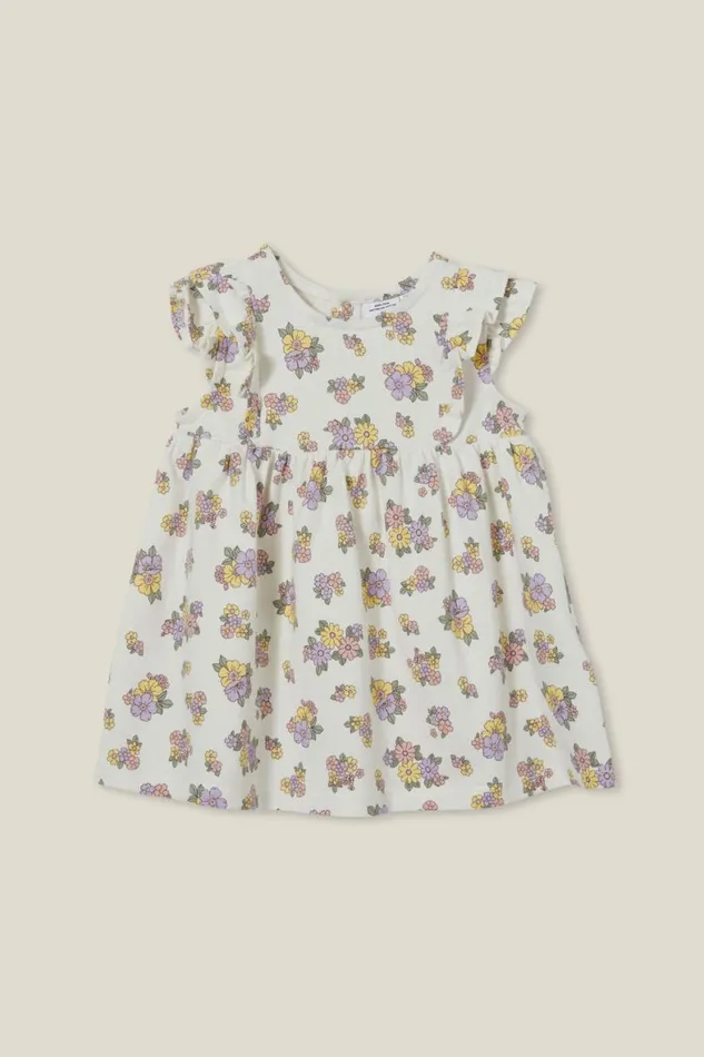 Baby Dresses and Skirts Cotton On Megan Sleeveless Ruffle Dress Vanillavintage Lilac Ava Floral