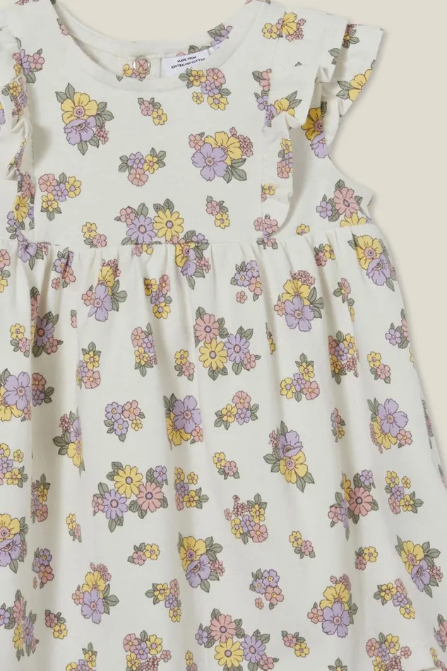 Baby Dresses and Skirts Cotton On Megan Sleeveless Ruffle Dress Vanillavintage Lilac Ava Floral